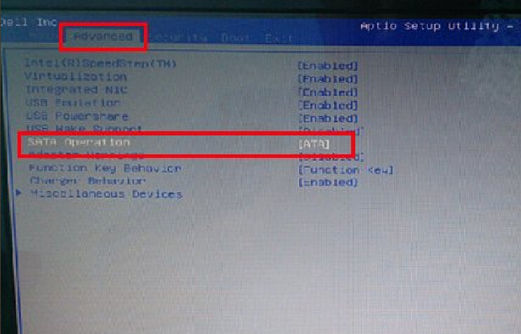 戴爾筆記本bios設(shè)置硬盤(pán)模式為AHCI教程